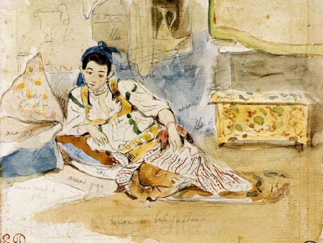 Eugene Delacroix Mounay ben Sultan Spain oil painting art